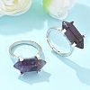 Natural Amethyst Finger Rings RJEW-P121-A02-3