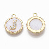 Brass Micro Pave Cubic Zirconia Pendants KK-T062-04J-NF-2
