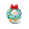 Christmas Duck Theme Opaque Resin Cabochons RESI-Q010-03B-1