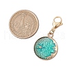 5Pcs Moon Star Planet Alloy Enamel Pendant Decoration HJEW-JM02742-02-3