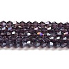 Transparent Electroplate Glass Beads Strands EGLA-A039-T6mm-B04-1