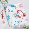 2Pcs 2 Colors Christmas Rectangle Plastic Elephant Print Gift Storage Big Bags ABAG-WH20010-07-3