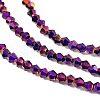 Transparent Electroplate Glass Beads Strands EGLA-A039-T2mm-UA04-3