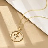 Brass Micro Pave Clear Cubic Zirconia Ring Pendant Necklaces NJEW-P322-A02-G-2