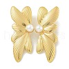 Ion Plating(IP) 304 Stainless Steel & ABS Plastic Pearl Stud Earrings EJEW-G400-20B-G-2