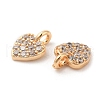 Brass & Cubic Zirconia Charms KK-G468-32G-2