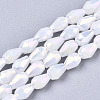 Electroplate Glass Beads Strands X-EGLA-S194-02A-B01-1