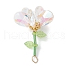 Handmade Glass Beaded Flower Pendants PALLOY-MZ00742-03-1