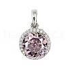 925 Sterling Silver Pave Cubic Zirconia Pendants STER-C015-01C-02-1