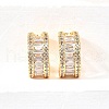 Brass Micro Pave Clear Cubic Zirconia Cuff Earrings EJEW-F370-37G-4