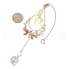 Brass Elf Moon Pendant Decoration HJEW-TA00226-3