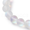 8mm Round Dyed Synthetic Moonstone Beaded Stretch Bracelets BJEW-JB10308-07-4