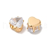 Brass Clear Cubic Zirconia Cabochons STAS-M294-30C-2