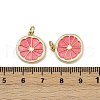 Brass Enamel Pendants KK-H072-14G-01-3