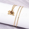 304 Stainless Steel Glass Drill Birth Stone Constellation Pendant Necklaces STAS-D305-08G-K-5