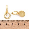 Flat Round with Snake Brass Shell Hoop Earrings KK-D363-21G-3