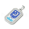 Ion Plating(IP) 304 Stainless Steel Pendants STAS-C101-08P-04-2