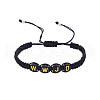 Adjustable Unisex Letter WWJD Acrylic Braided Bead Bracelets RA5830-6-1