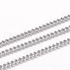 Tarnish Resistant 304 Stainless Steel Curb Chains CHS-K004-01P-0.6mm-1