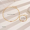 Elegant Vintage Casual Brass Bracelets & Necklaces Set for Women IS1199-4