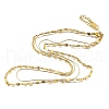 304 Stainless Steel Double Layer Chain Necklaces for Women NJEW-M098-01G-2