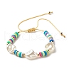 Imitation Pearl Braided Bead Bracelet for Girl Women BJEW-JB07156-1