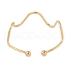 Ion Plating(IP) 304 Stainless Steel Irregular Circle Open Cuff Bangles STAS-S125-09G-3
