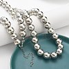 2Pcs 2 Styles Alloy Heart Pendant Necklaces Set NJEW-P319-02P-5