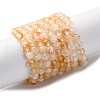 Natural Citrine Beads Strands G-O166-15-4mm-01-1