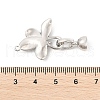 Brass Micro Pave Clear Cubic Zirconia Fold Over Clasps KK-U059-12P-3