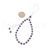 Natural Amethyst Mobile Straps HJEW-JM03418-02-3