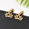 304 Stainless Steel Stud Earrings STAS-E502-04G-01-2