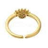 Rack Plating Brass Micro Pave Cubic Zirconia Cuff Rings for Women RJEW-D079-01A-RS-6