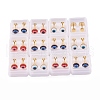 304 Stainless Steel Evil Eye Earlobe Plugs EJEW-H105-12-1