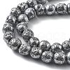 Electroplated Natural Lava Rock Beads Strands G-A251-E01-01J-3