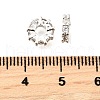 Flat Round Brass Micro Pave Cubic Zirconia Spacer Beads KK-L230-01P-02-2