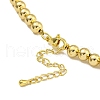 Rack Plating Brass Round & Heart Beaded Necklaces for Women NJEW-C059-21G-3