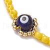 Handmade Lampwork Evil Eye & Glass Seed Beads Braided Bead Bracelets BJEW-MZ00090-02-3