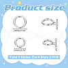 Unicraftale 4Pcs 2 Styles 304 Stainless Steel Spring Gate Ring STAS-UN0059-43B-3