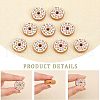 CHGCRAFT 10Pcs Food Grade Eco-Friendly Silicone Focal Beads SIL-CA0001-44-5