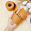 2M Flat Double Face Lychee Pattern Imitation Leather Band LC-WH0010-01C-05-3