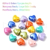 32Pcs 8 Colors Opaque Acrylic European Beads MACR-YW0001-42-2