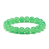 10MM Imitation Jade Glass Round Beads Stretch Bracelet for Women BJEW-JB07422-6