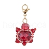 Tortoise Glass Bead Pendants Decorations HJEW-MZ00025-2