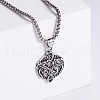 Retro Double Dragon Punk Hip-hop Street Fashion Stainless Steel Pendant Necklaces YF8370-1-1