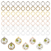  168Pcs 7 Colors Alloy Open Back Bezel Pendants FIND-PH0018-77-1
