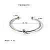 Elegant Stainless Steel Open Cuff Bangles KD1138-4-1