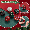   96Pcs 6 Colors Rhinestone Clay Pave Beads RB-PH0001-63-4