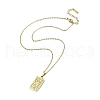 Rectangle with Twelve Constellations Pendant Necklaces NJEW-D069-01G-06-1