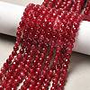 Dyed Natural White Jade Round Beads Strands X-G-E311-4mm-03-1